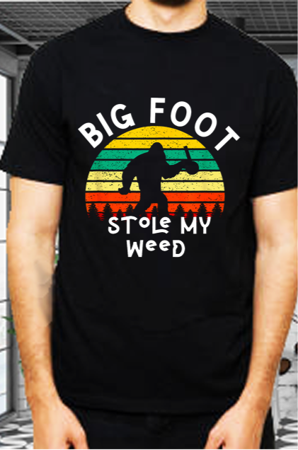 Big Foot Stole My Weed Gilden Super Soft Tee