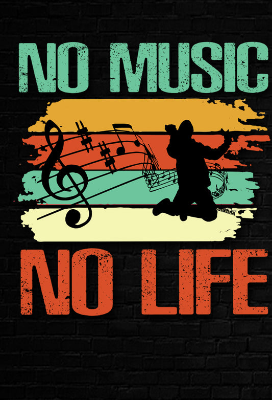 No Music No Life Super Soft Gilden Tee