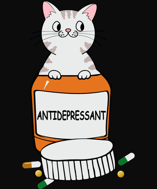 Cat Antidepressant Super Soft Gilden Tee