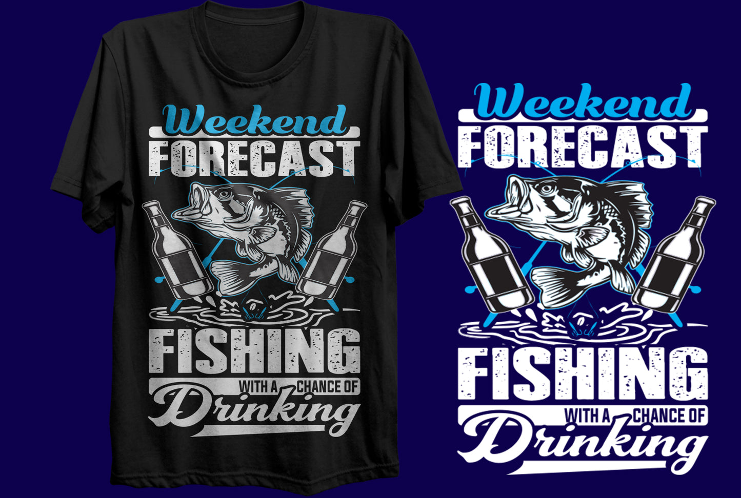 Drinking and Fish'n Super Soft Gilden Tee