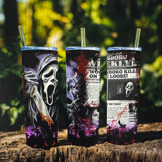 Purple smoke scream horror Color Design 20oz Tumbler