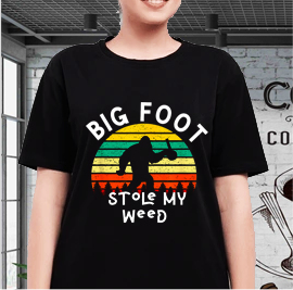 Big Foot Stole My Weed Gilden Super Soft Tee