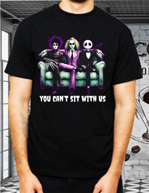 "You Cant Sit with US" Gilden Super Soft Horror Tee