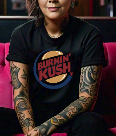 Burnin Kush Gilden Black Soft Tee