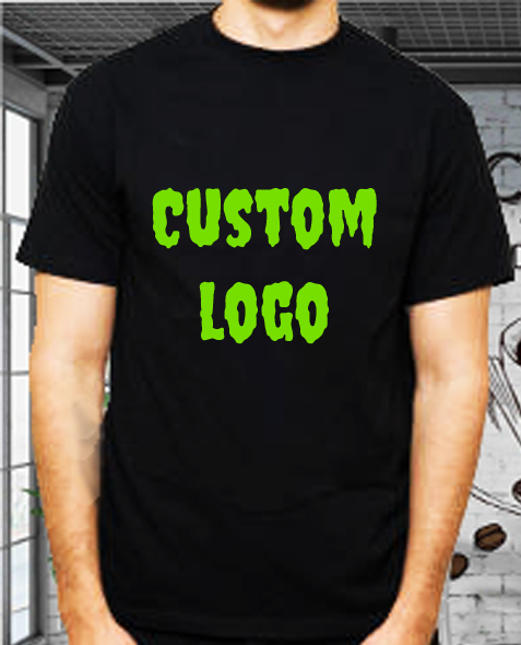 11-25 Custom Logo Gilden Black Soft Tee $12ea