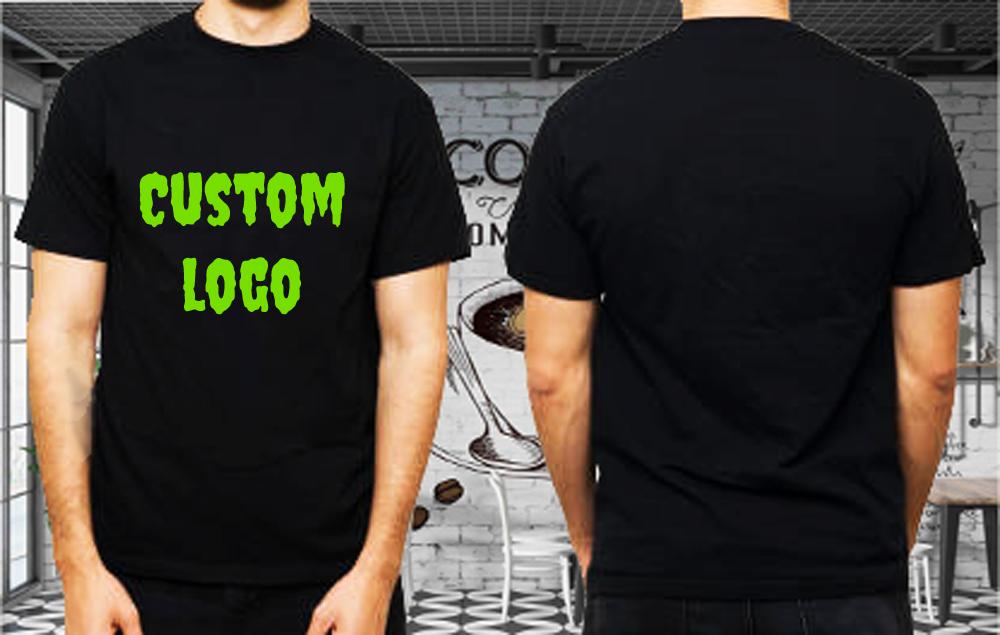 11-25 Custom Logo Gilden Black Soft Tee $12ea