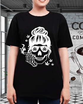 Skull Stoned Mama Gilden Super Soft Horror Tee