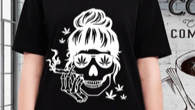 Skull Stoned Mama Gilden Super Soft Horror Tee