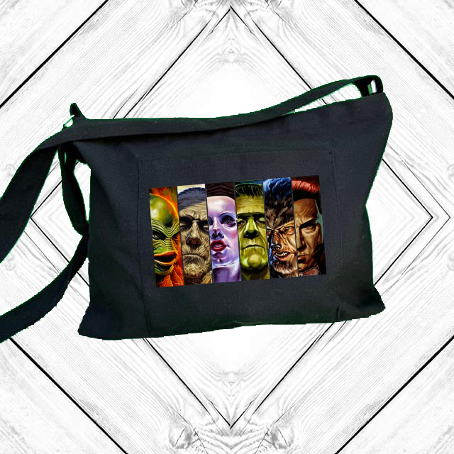 Mushroom love Adjustable Strap Zippered Recycled Tote Bag (Copy)